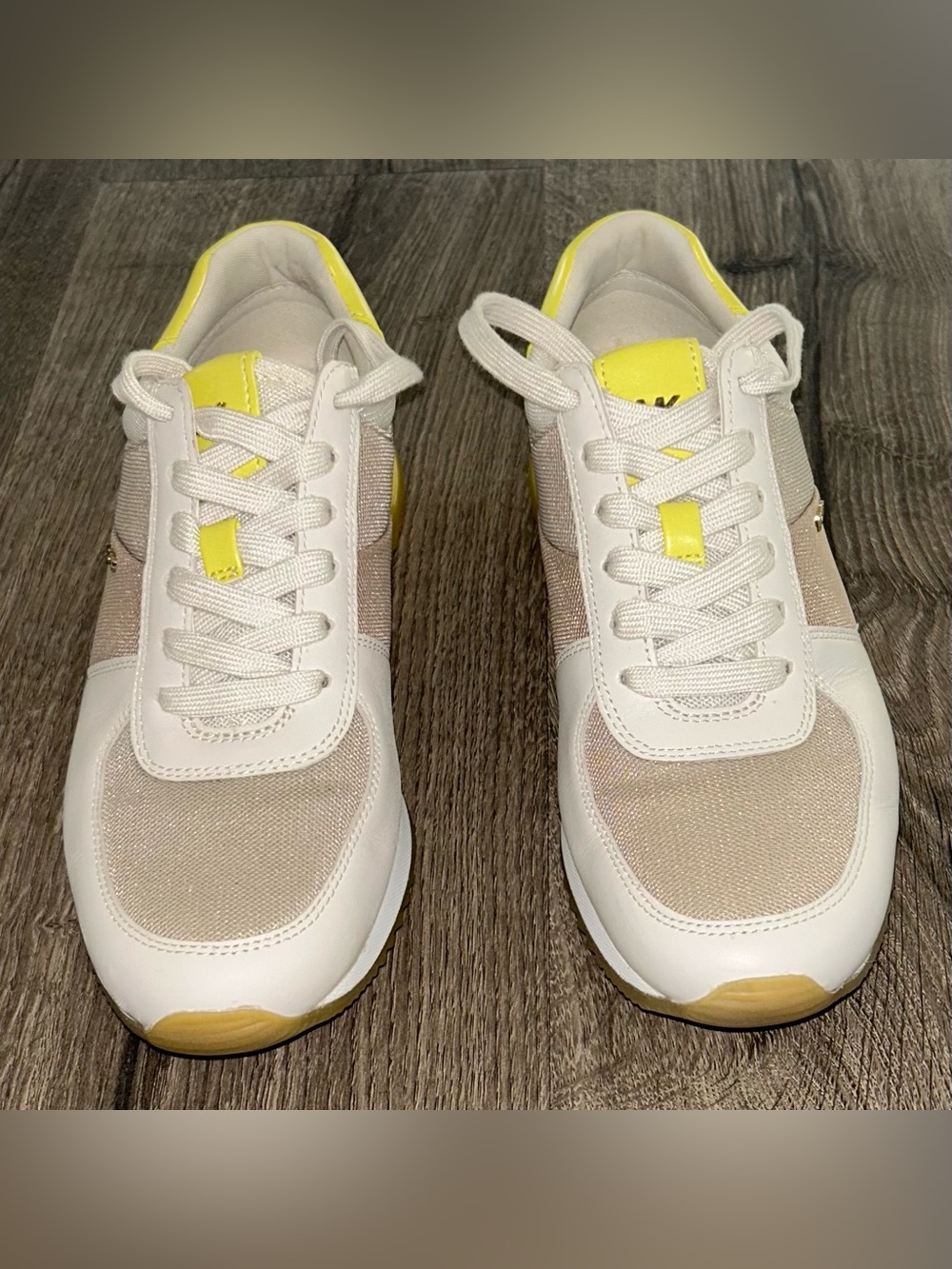 Michael Kors Women’s Cream and Yellow Casual Sneakers
